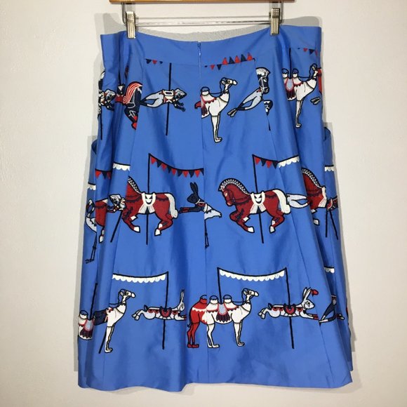 Plus Size Skirt Pockets, Novelty Print Skirt, Circus Skirt, Embroidered Skirt - Picture 9 of 14